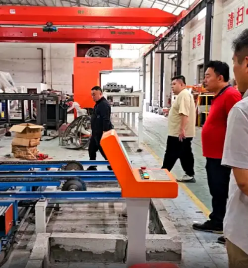 Projekt einer Produktionslinie für Leichtbausteine und Trennwandplatten für einen mongolischen Kunden