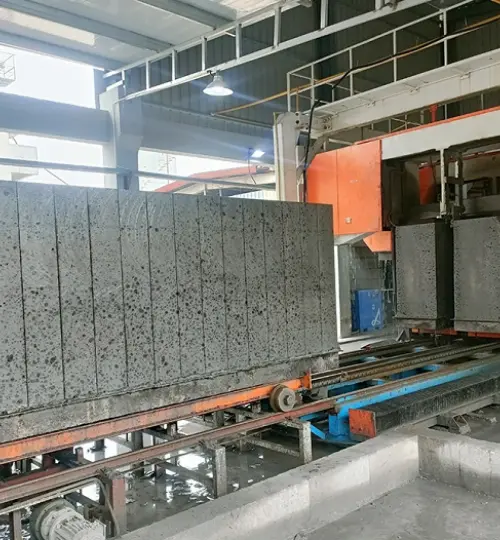 Projekt einer Produktionslinie für nicht-autoklavierten Schaumbetonblock für einen Kunden in Liaoning